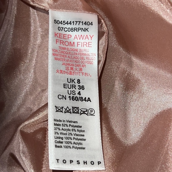 TOPSHOP - Monica Faux Fur Collar Coat - Picture 7 of 7